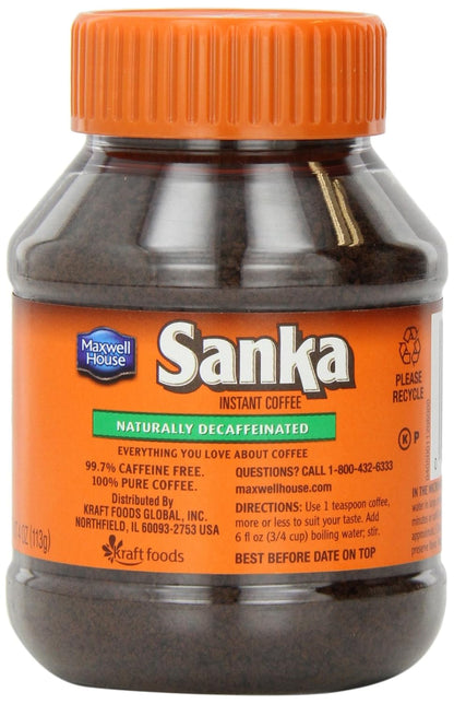 Sanka Decaf Instant Coffee (4 oz Jars, Pack of 6)