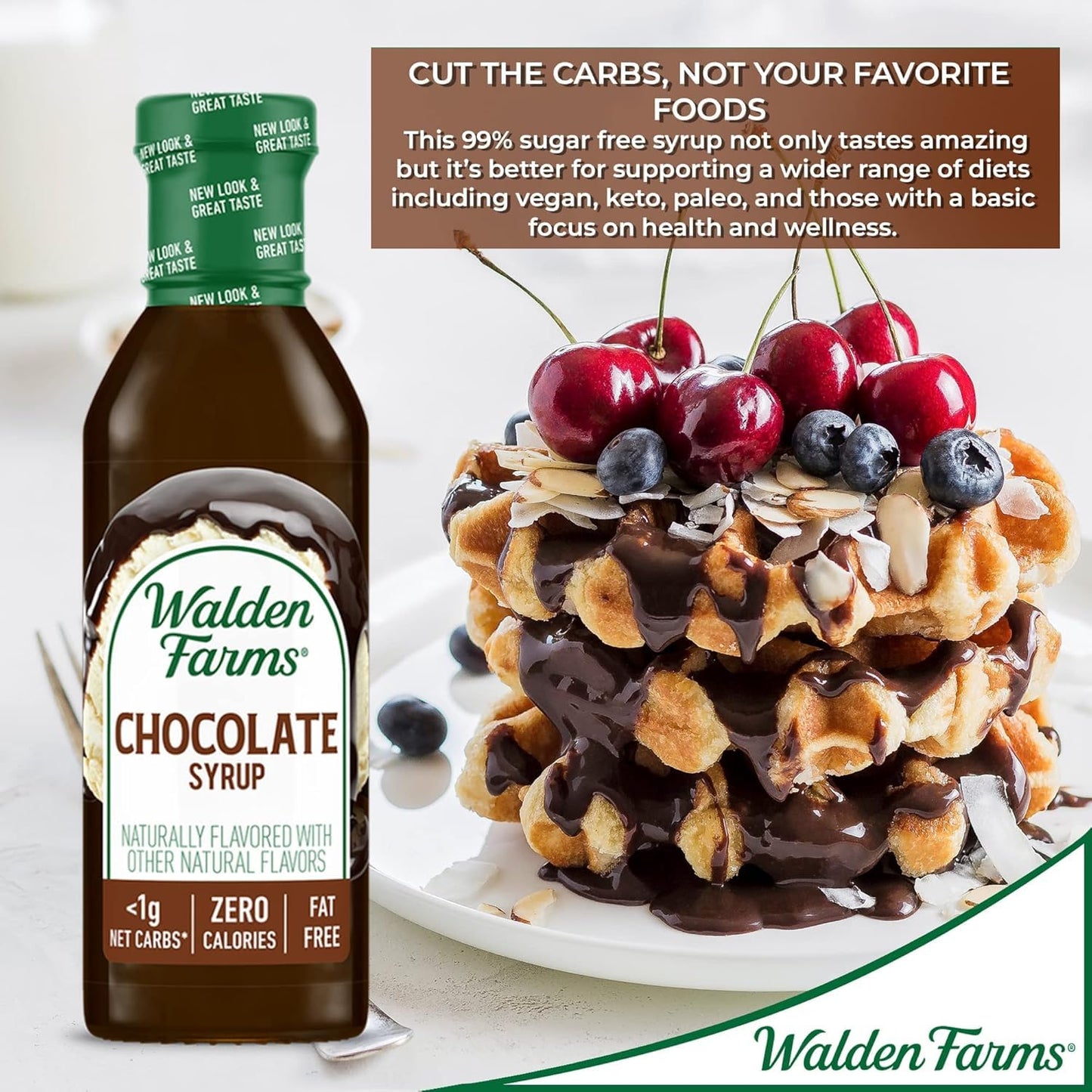 Walden Farms Chocolate Syrup 12 fl oz bottle ( Case Pack of 6)