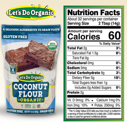 Coconut Flour 16 oz bags (Case Pack of 6)