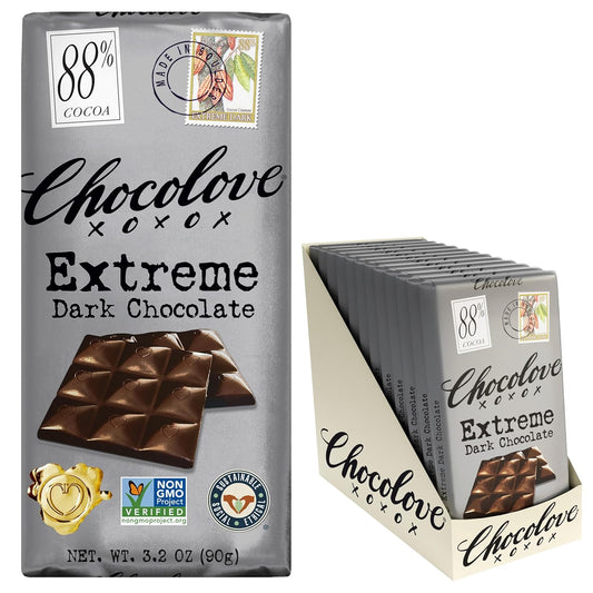 Chocolove Extreme Dark 88% Cocoa 12 pack