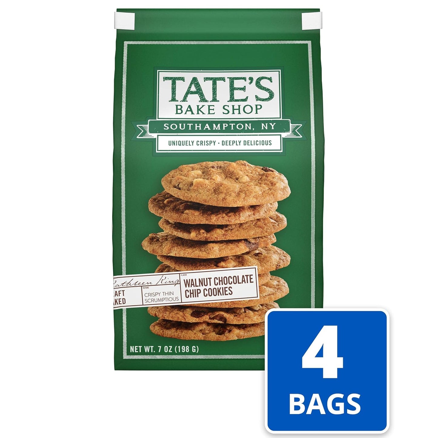 Tate's Bake Shop Walnut Chocolate Chip Cookies, 7 oz