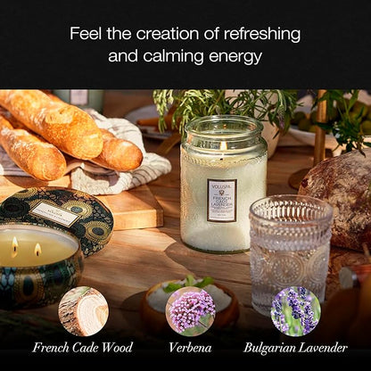 French Cade & Lavender Large Glass jar 18 oz