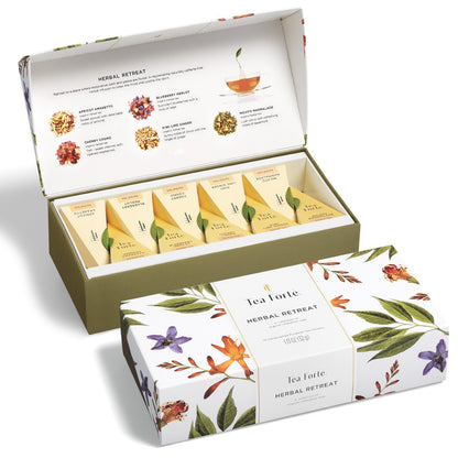 Tea Forte Herbal Retreat Petite Presentation Box Tea Sampler Assorted Variety...