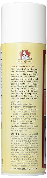 Chefs's Quality All Purpose Pan Spray 17 oz bottles each