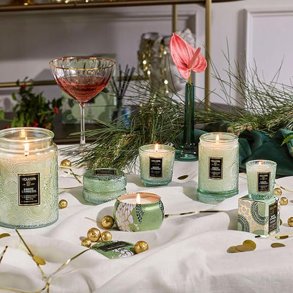Voluspa White Cypress Candle | Mini Tin | 4 Oz. | 25 Hour Burn Time | | Coconut Wax for a Cleaner Burn