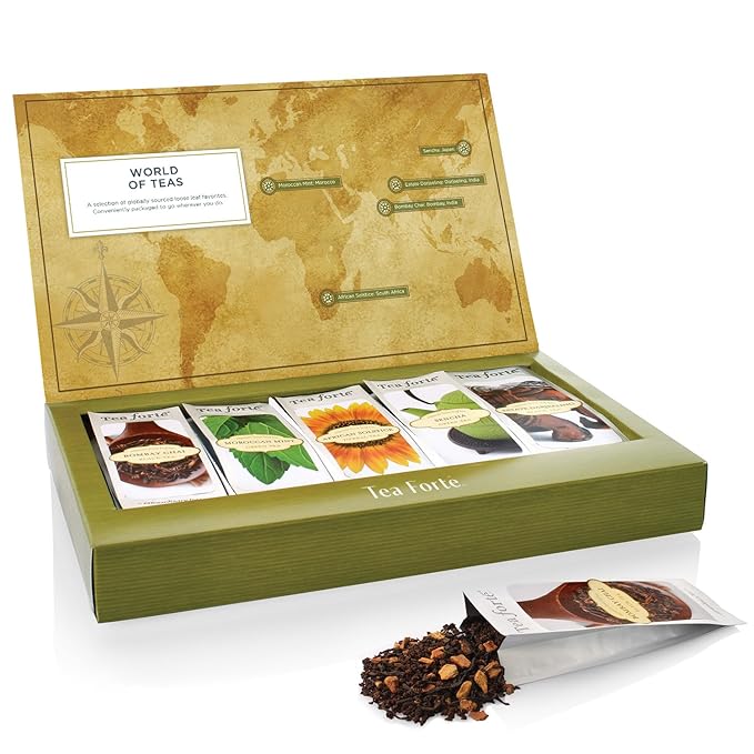 Tea Forte world of teas, Single Steeps Organic Loose Leaf