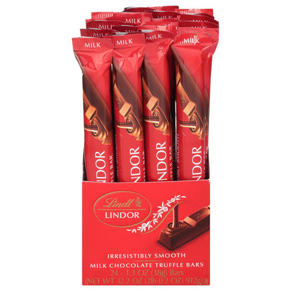Lindt Lindor Chocolate Truffle Bars 1.3 oz bar (Case Pack of 24)