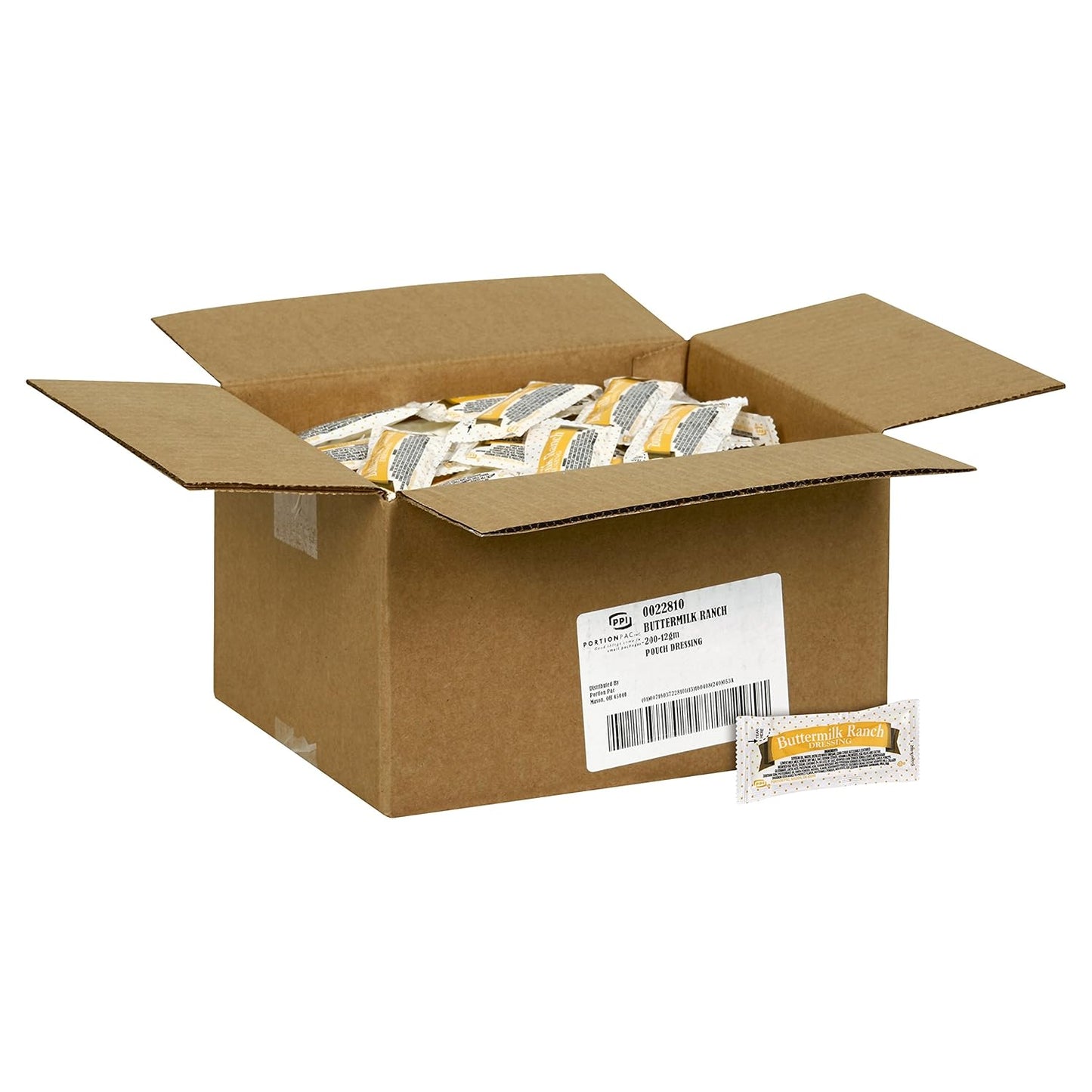 PPL Fat Free Buttermilk Ranch Dressing Packets 0.42 oz pouches 200 in a box