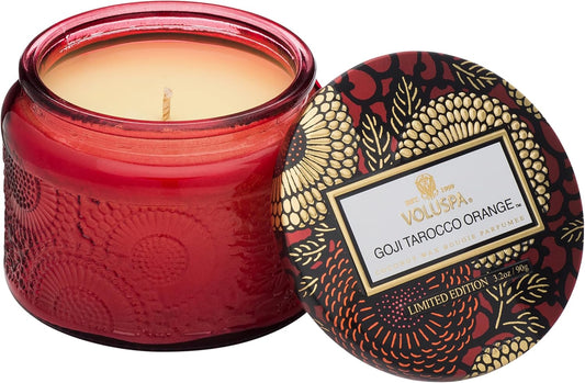 Voluspa Goji Tarocco Orange petite glass jar candle 3.2 oz