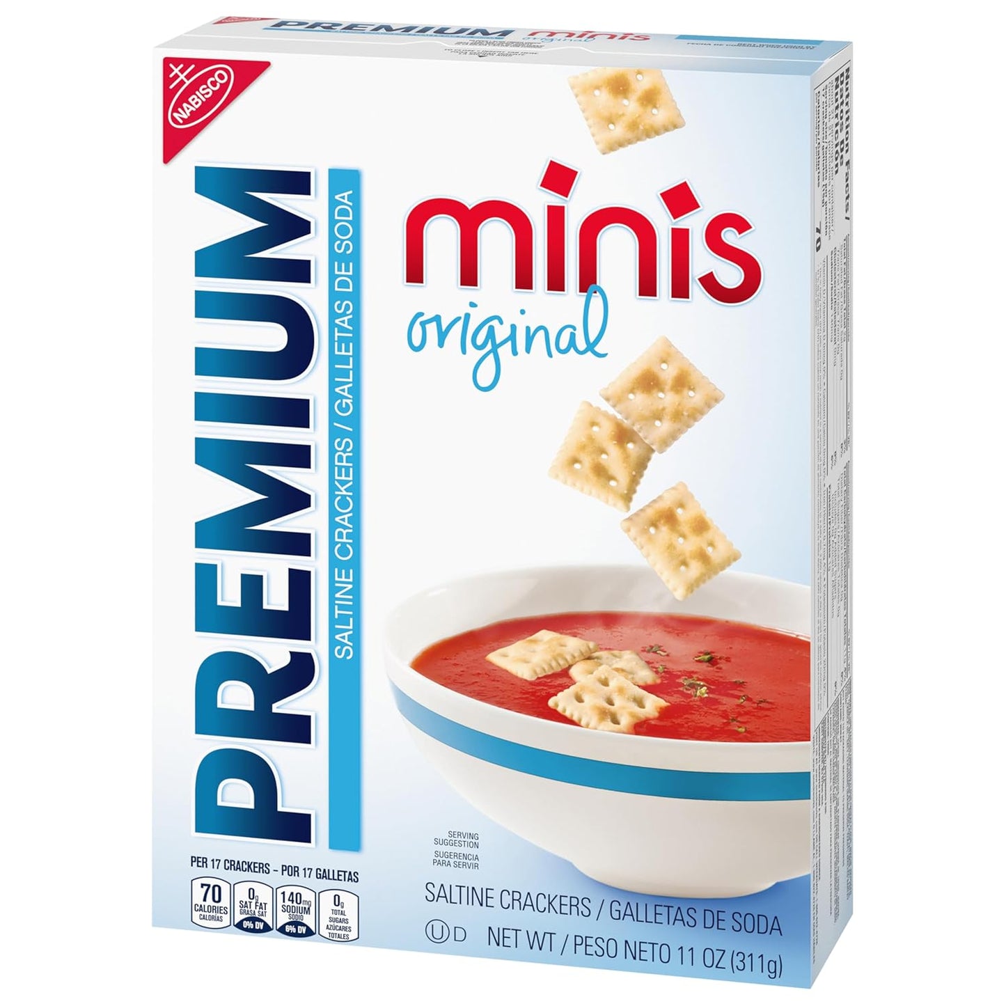 Nabisco Premium Mini Saltine Crackers 11 oz (Case Pack of 6)
