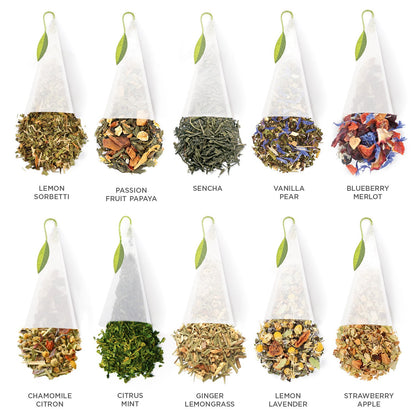 Tea Forte 40 Pyramid Sampler, Tea Tasting Tea Chest