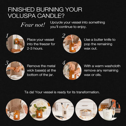 Voluspa Bourbon Vanille, Small Candle Jar, 5.5 Ounces, 50 Hour Burn Time, Coconut Wax for Clean Burning, Handcrafted in The USA