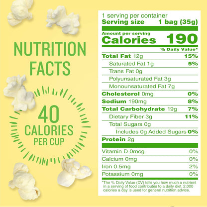 Angie's Boom Chicka Pop Sea Salt Popcorn 1.25 oz Bag(Case Pack of 12)