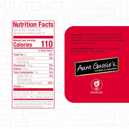 Aunt Gussie's Almond Biscotti, 12-Ounce Tubs (Pack of 4)