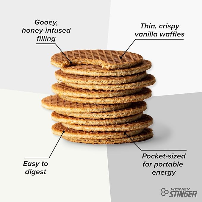 Honey Stinger Mini Vanilla Waffle Bars 5.3 oz bag ( Case Pack of 5)