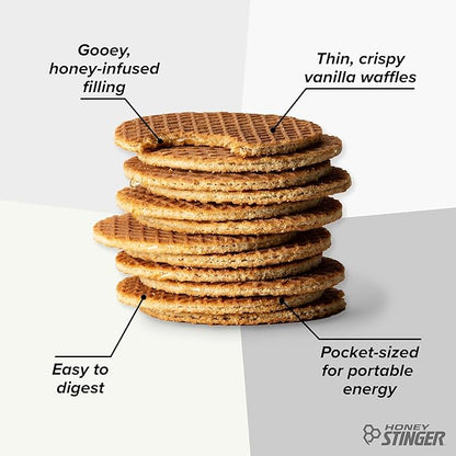 Honey Stinger Mini Vanilla Waffle Bars 5.3 oz bag ( Case Pack of 5)