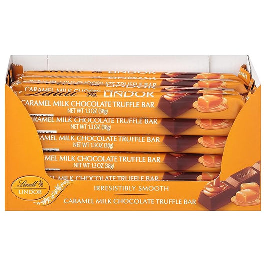Lindt Lindor Milk Chocolate Caramel Truffle Bars 24 x 1.3 oz Bar