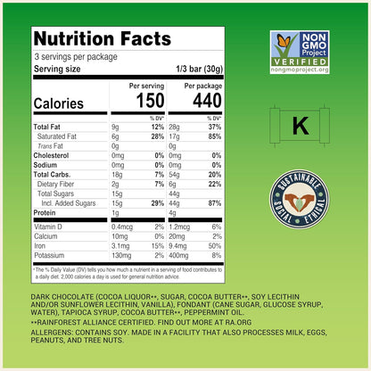 Chocolove Mint Crème Bars | 55% Cocoa | Infused with Dairy Free Peppermint Creme in Creamy Dark Chocolate | Non GMO, Rainforest Alliance Certified, 3.2oz Bar (10 Pack)