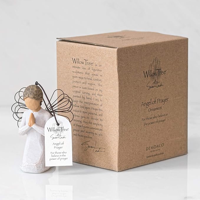 Willow Tree Angel of Prayer Ornament, Sculpted Hand-Painted Figure