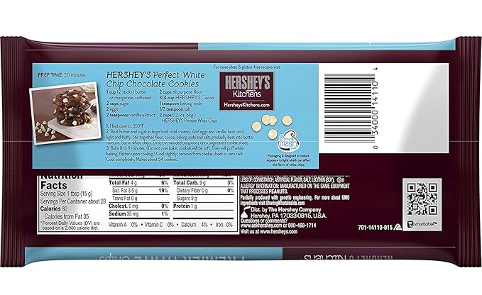 Hersheys Premier White Creme Baking Chips 12oz Bags - Pack of 2