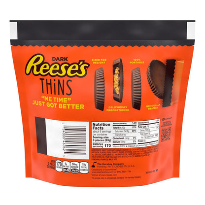 Reese's PB Cup Thins DK Chocolate 7.37oz (Pack of 8)