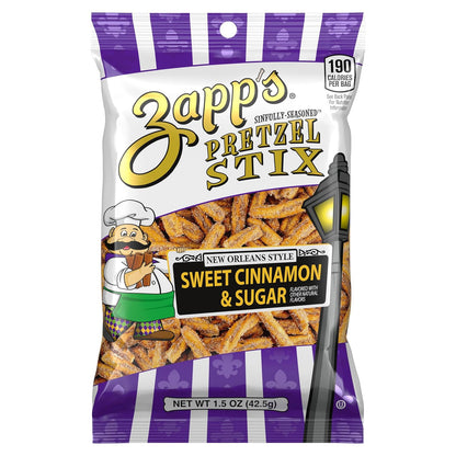 Zapp's Pretzel Stix Sweet Cinnamon & Sugar 5 oz (Pack of 8)