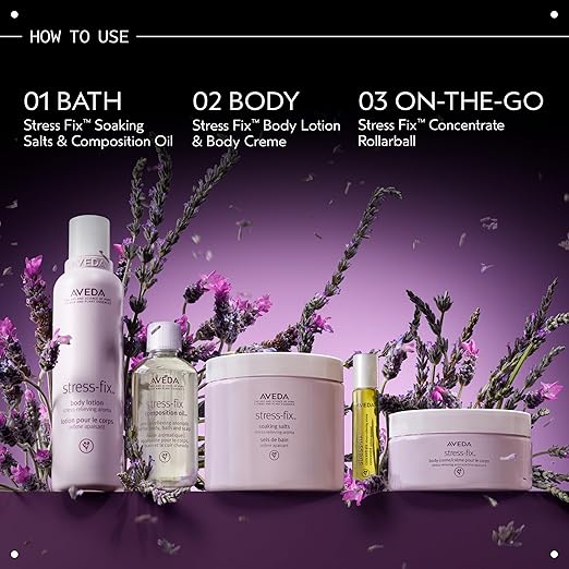 Aveda Stress-Fix Soaking Salts | Stress-Relieving Bath Salts | with Aroma of Lavender, Lavandin, Clary Sage, 16 Ounce