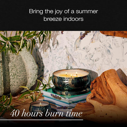 VOLUSPA FRENCH CADE & LAVENDER 3 Wick Candle In Tin Coconut Wax 12oz 340g New