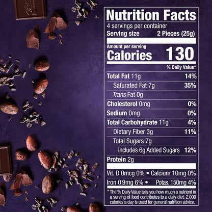 Ghirardelli Intense Twilight Dark Chocolate Squares 3.5 oz pack of 12