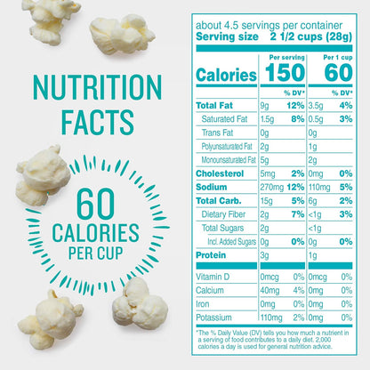 Angie's Boom Chica Pop White Cheddar Popcorn 4.5 oz Bag (Case Pack of 12)