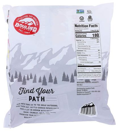 Boulder Canyon Potato Chips Classic Sea Salt With Avocado Oil | 6 - 1.25 oz Bags (Case Pack of 8)