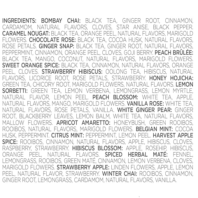 Tea Forte 2025 Limited Edition Warming Joy Tea Chest 40 Pyramid Infusers