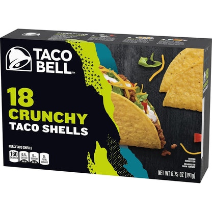 Taco Bell Crunchy Taco Shells 18 count per box 6.75 oz box