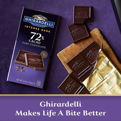 Ghirardelli Intense Twilight Dark Chocolate Squares 3.5 oz pack of 12