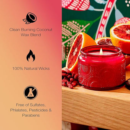 Voluspa Goji Tarocco Orange petite glass jar candle 3.2 oz