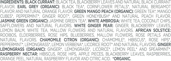 TEA FORTE, "Tea Tasting Assortment" Presentation Box of 20 Gourmet Tea Infusers