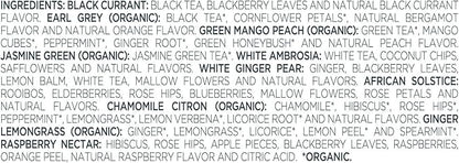 TEA FORTE, "Tea Tasting Assortment" Presentation Box of 20 Gourmet Tea Infusers