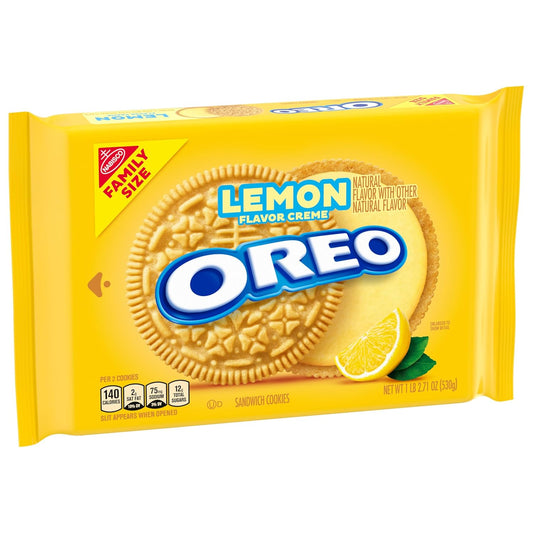 Nabisco Golden Lemon Creme Oreo Cookies 1 lb Bag (Case Pack of 12)