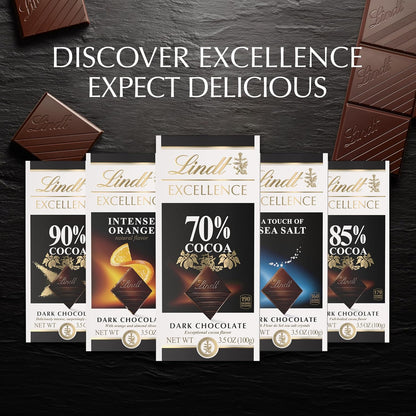 Lindt Excellence Crispy Wafer Dark Chocolate Bar 3.5 oz pack of 12