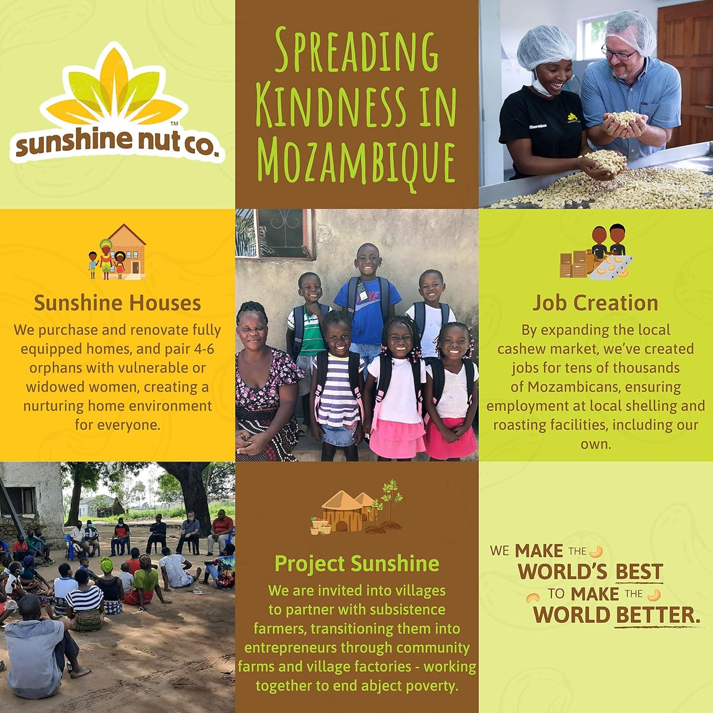 Sunshine Nut Whole Roasted Cashews - Spark of Spice 7 oz bags ( Case Pack of 6)