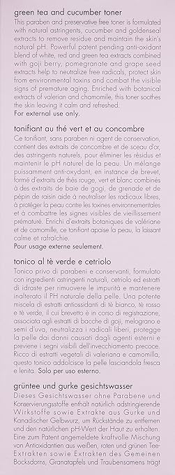 June Jacobs Green Tea and Cucumber Toner, 6.7 Fl Oz