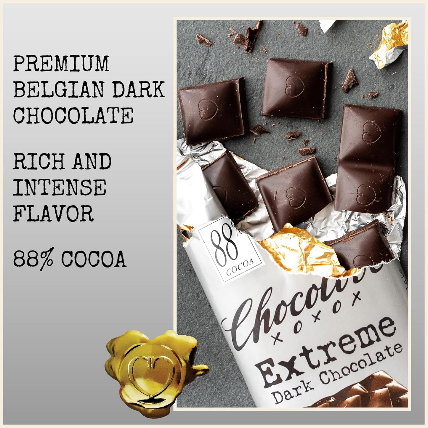 Chocolove Extreme Dark 88% Cocoa 12 pack