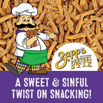Zapp's Pretzel Stix Sweet Cinnamon & Sugar 5 oz (Pack of 8)
