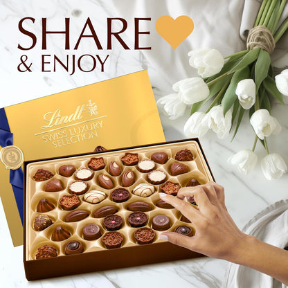 Lindt Swiss Luxury Selection Assorted Chocolates,Chocolate Gift Box,14.6 oz Gift