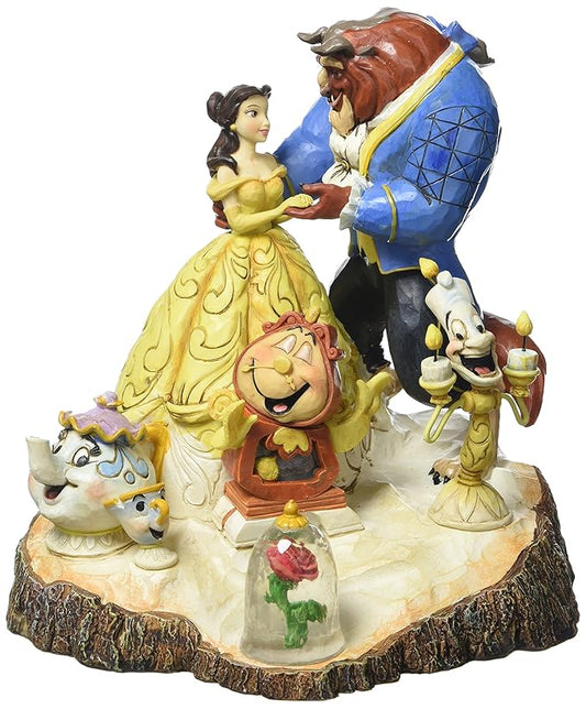 Enesco 4031487 Jim Shore Beauty and the Beast Carved by Heart Stone Resin 7.75”