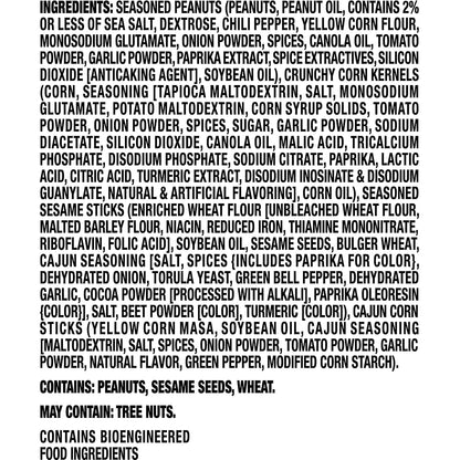 PLANTERS Spicy Nuts & Cajun Sticks Trail Mix- Mixed Nuts Trail Mix Snack Packs, 6 oz Bags (Pack of 12)