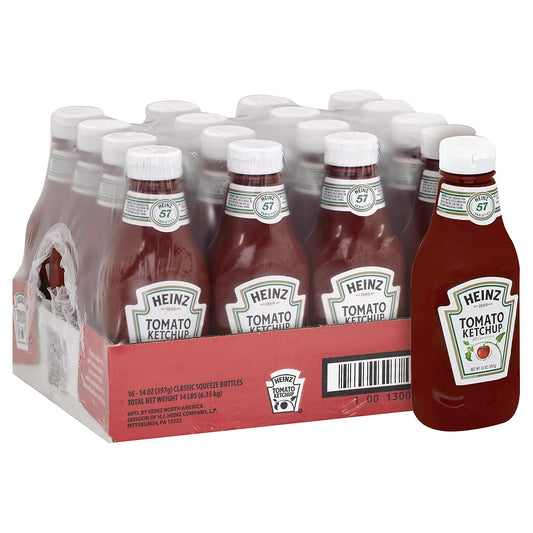 Heinz Tomato Ketchup 14 oz Bottle (Case Pack of 16)