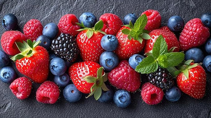 A Gift with fresh Juicy Berries Fruit Basket by RawJoy Farms.