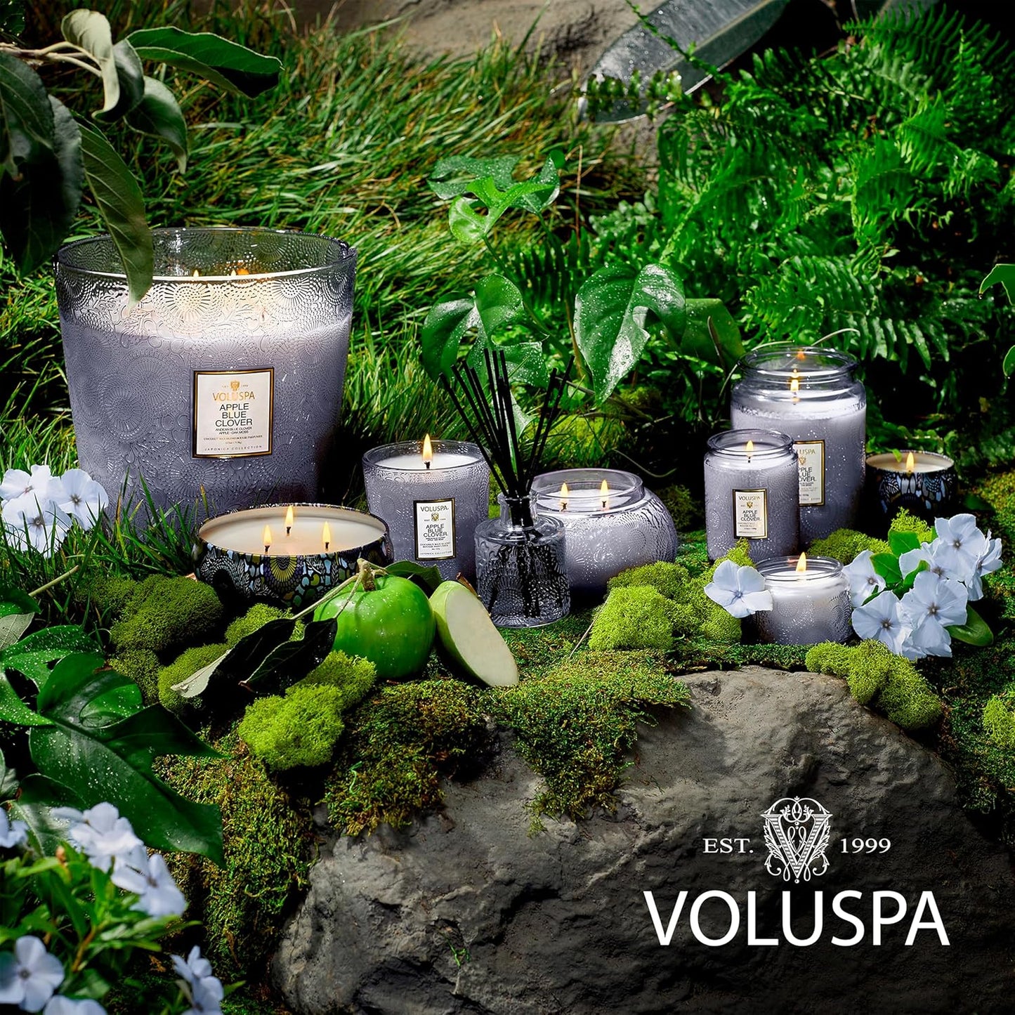 Voluspa Apple Blue Cover Candle 4 fl oz