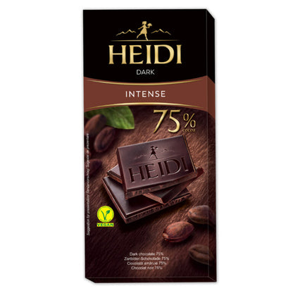 Heidi Chocolate Intense Dark 75% Cocoa 2.82 oz (12-pack)